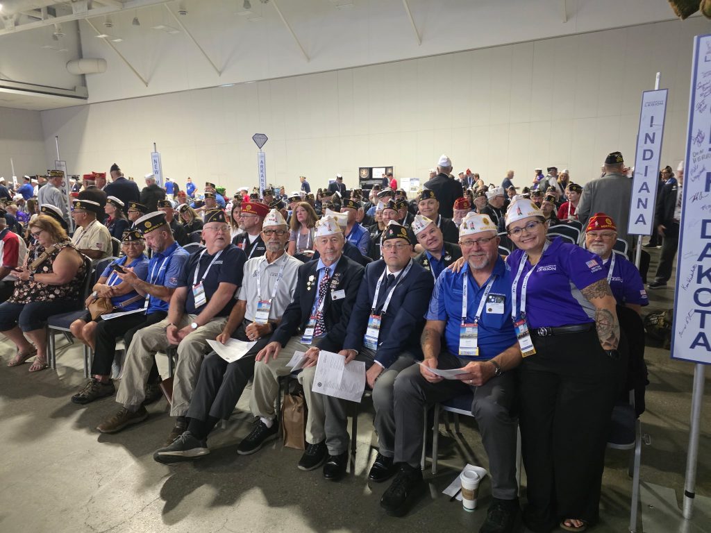 American Legion members seated together at a national convention.